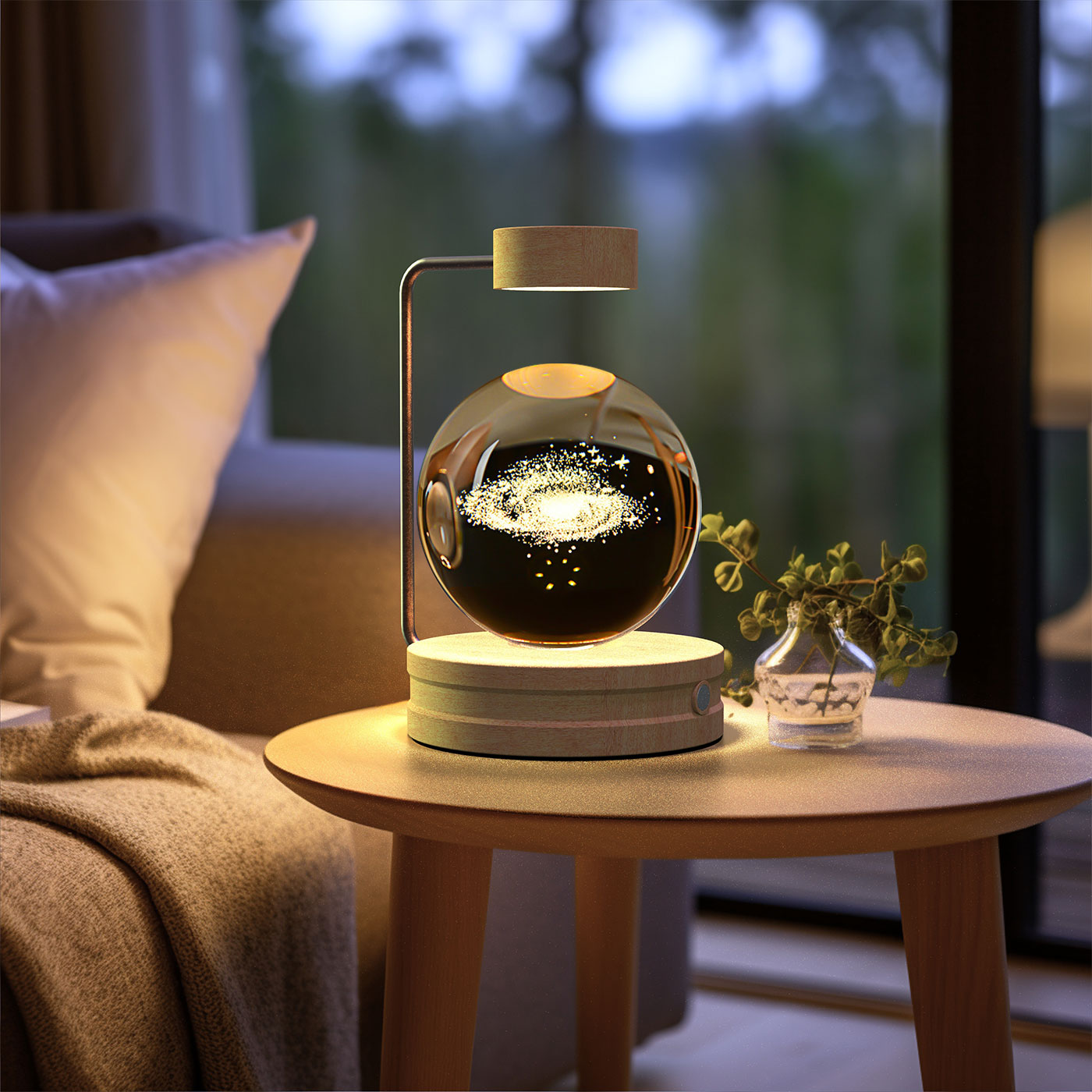 Crystal Ball Dinosaur Night Light Cosmic LED Bedside Lamp