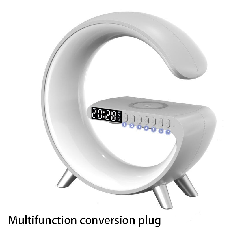 Smart G-Shape LED Lamp with Bluetooth Speaker & Wireless Charger
