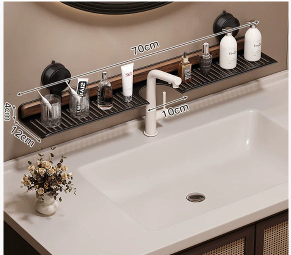 Drill-Free Wall-Mounted Bathroom Rack