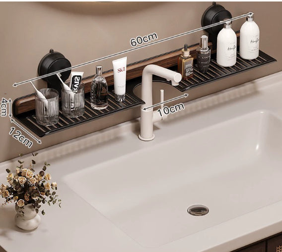 Drill-Free Wall-Mounted Bathroom Rack