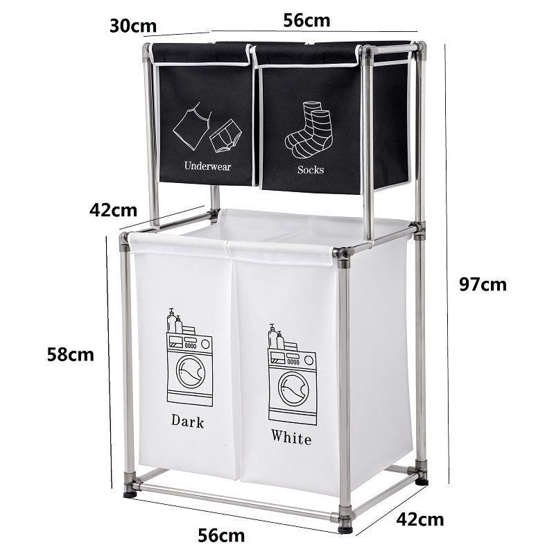 Simple Multi-layer Bathroom Storage Dirty Clothes Basket