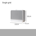 Double Grids Soap Storeage Box Wall Puch Free Drain Soap Holder