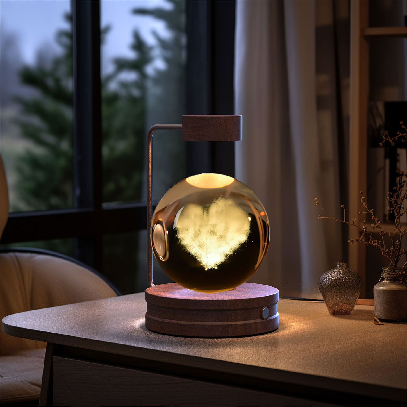 Crystal Ball Dinosaur Night Light Cosmic LED Bedside Lamp