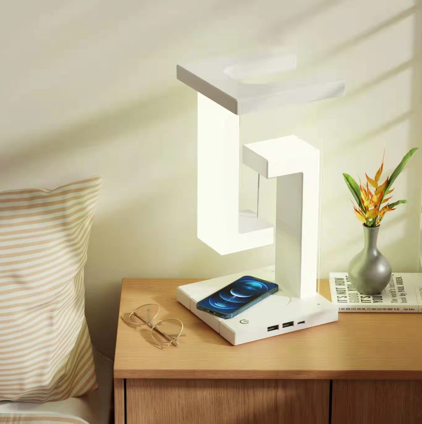Floating Balance Lamp with Wireless Phone Charger