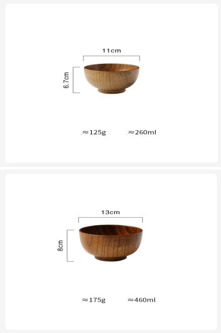 Japanese Style Wooden Bowl Set