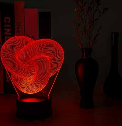 Twist 3D LED Night Light – Touch Control Color Changing Table Lamp