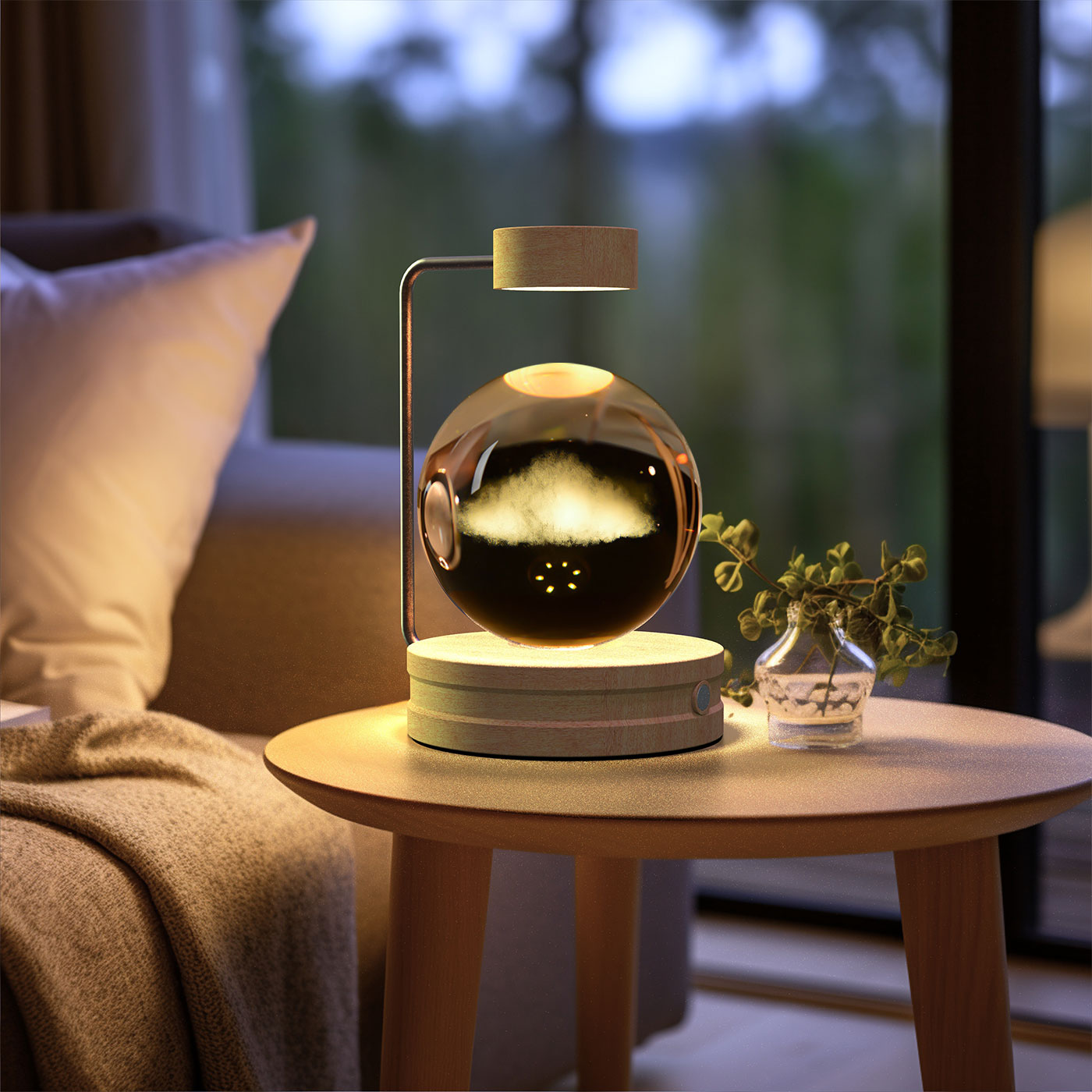 Crystal Ball Dinosaur Night Light Cosmic LED Bedside Lamp