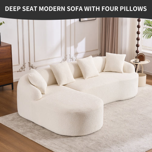 Minimalist 3-Seater Sofa with Chaise