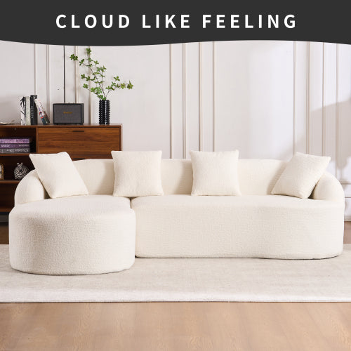 Minimalist 3-Seater Sofa with Chaise