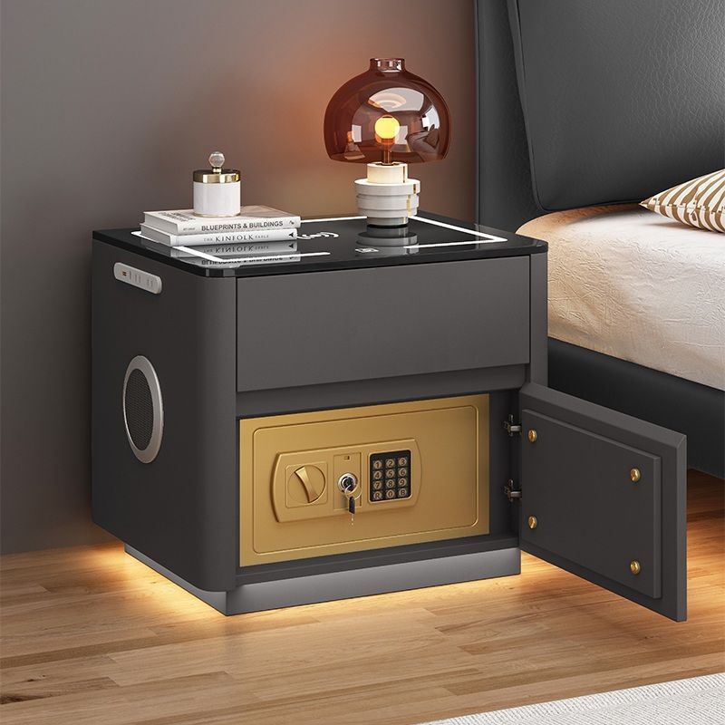 Smart Bedside Table with Safe & Wireless Charging