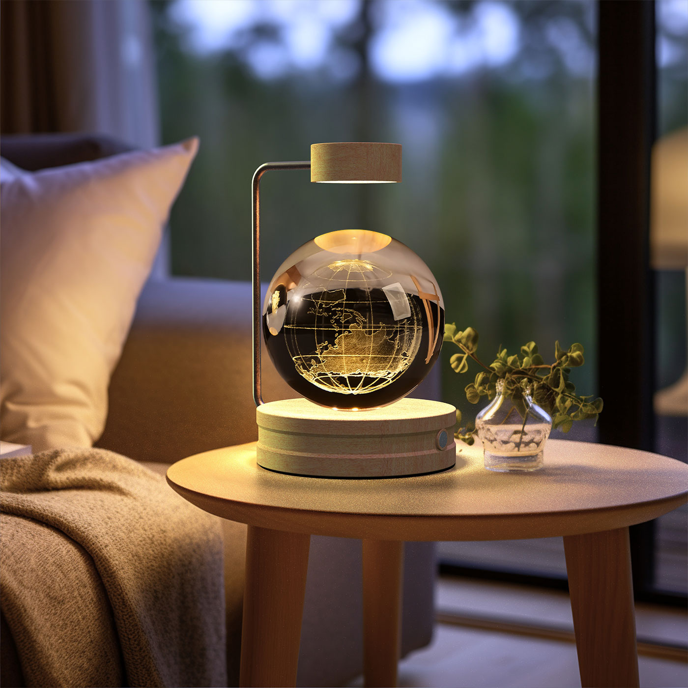 Crystal Ball Dinosaur Night Light Cosmic LED Bedside Lamp