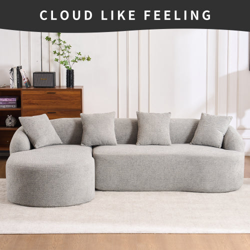 Minimalist 3-Seater Sofa with Chaise