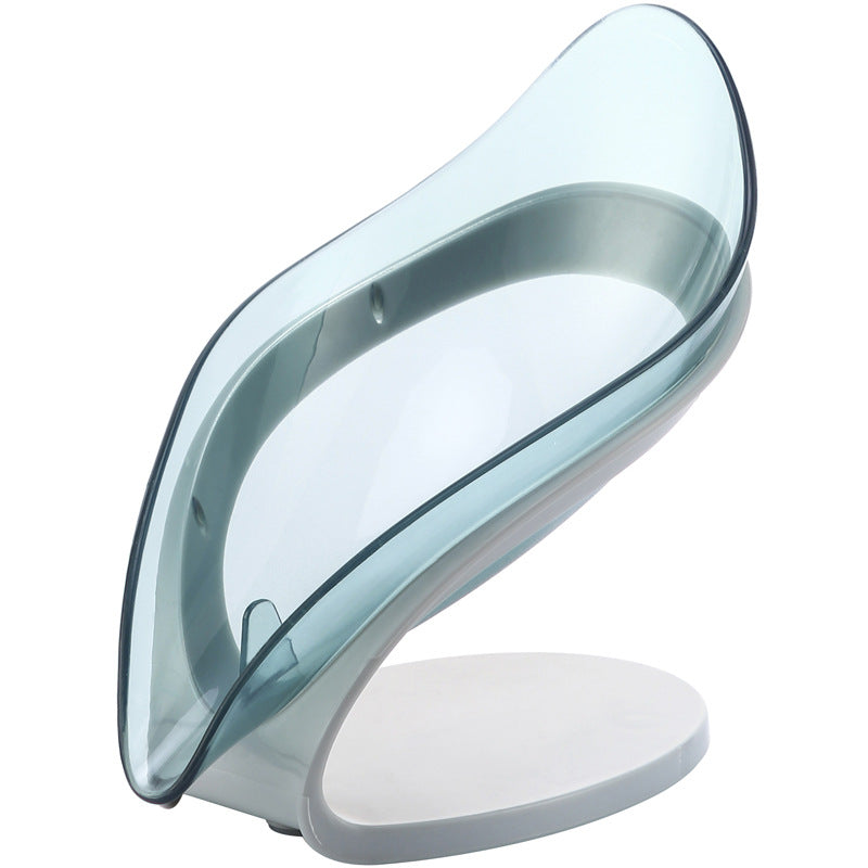 Leaf Shape Self-Draining Soap Holder – Non-Slip Bathroom & Kitchen Soap Tray