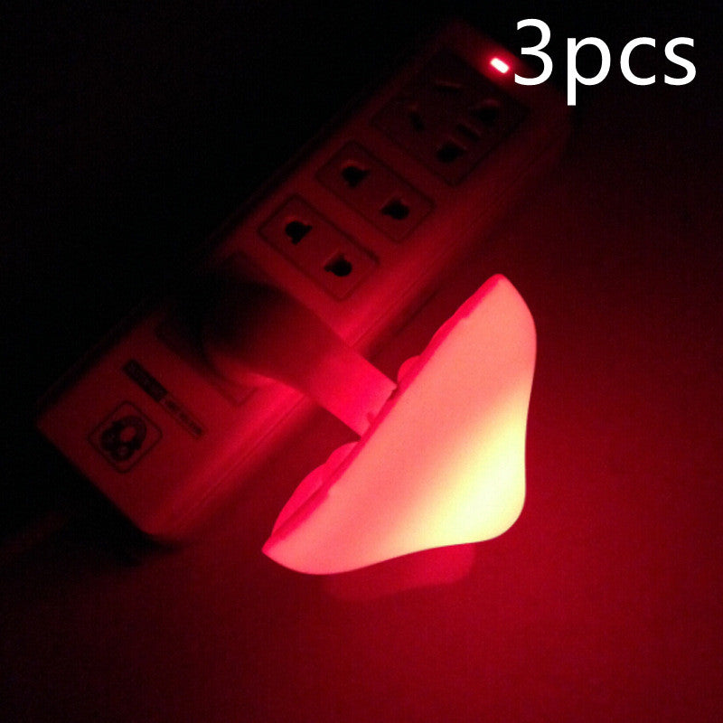 LED Mushroom Night Light – Auto Sensor Plug-in Wall Lamp for Bedroom & Hallway