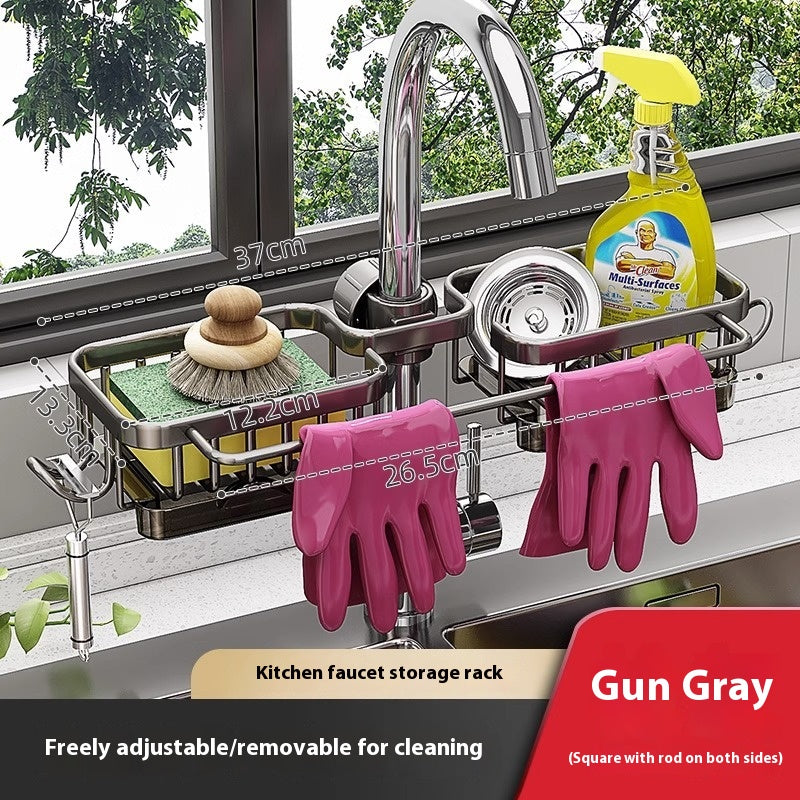 Kitchen Sink Storage Rack – Faucet Hanging Drain Basket