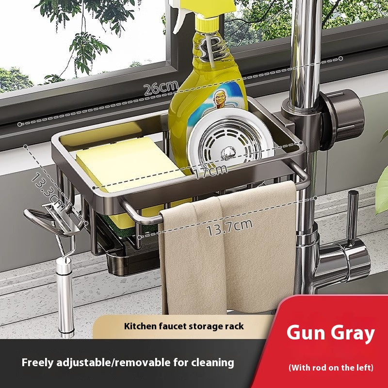 Kitchen Sink Storage Rack – Faucet Hanging Drain Basket