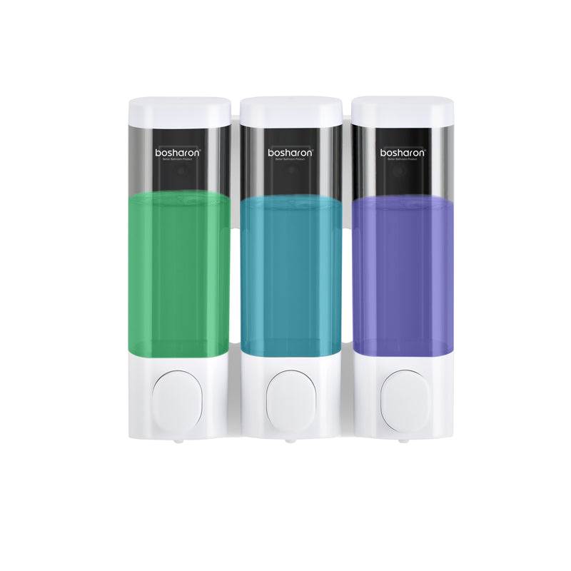 Wall-mounted No Punch Three-head Soap Dispenser Hotel Guesthouse House