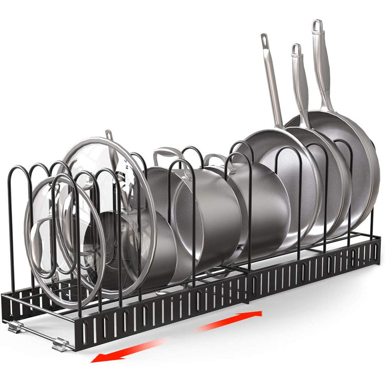 8-Tier Kitchen Storage Rack – Over-Sink Dish Drying & Organizer Shelf (Black)