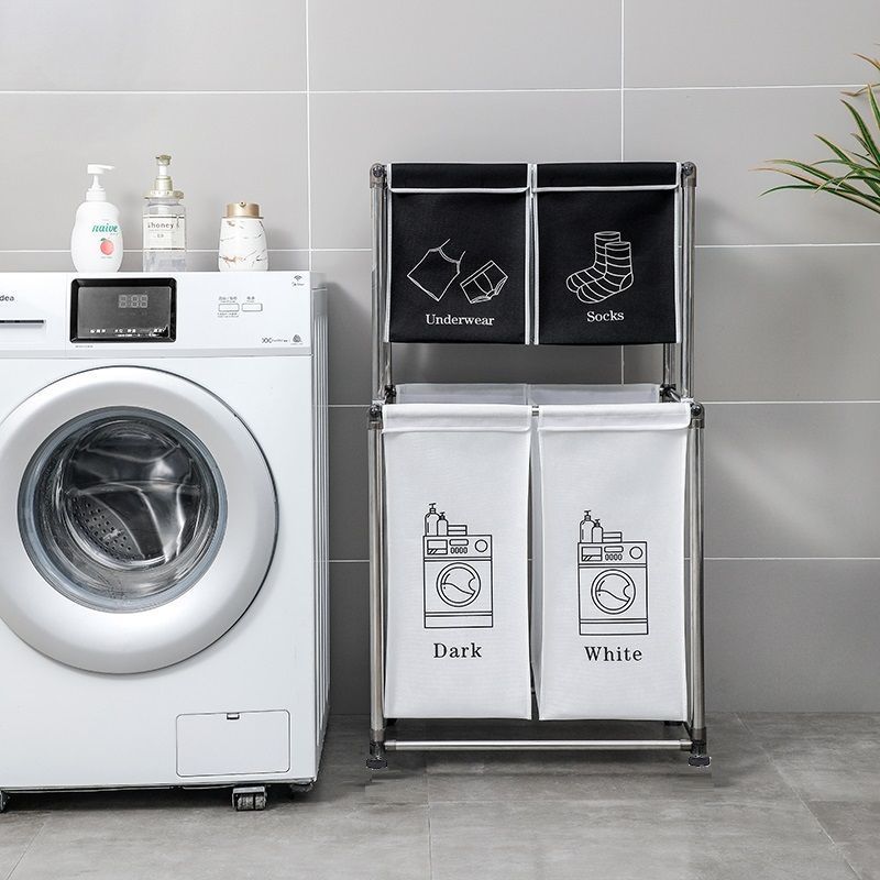 Simple Multi-layer Bathroom Storage Dirty Clothes Basket