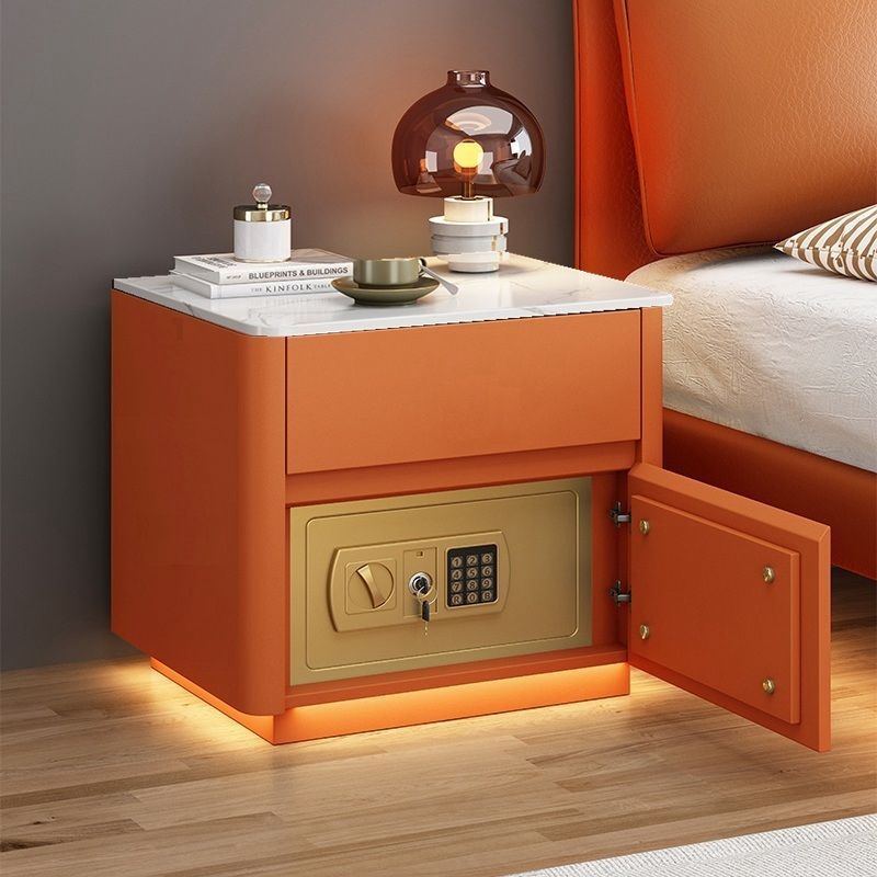 Smart Bedside Table with Safe & Wireless Charging