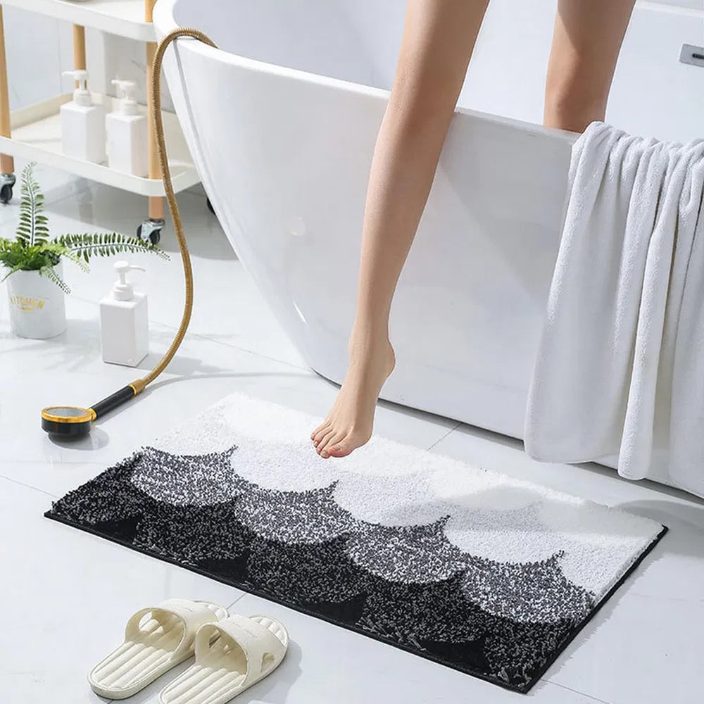 Bathroom Rug 20x32 Non Slip Fluffy Teal Bath Mat For Bathroom Floor Washable Plush Luxury Bath Rug For Tub Soft Shaggy Absorbent Shower Sink Mat