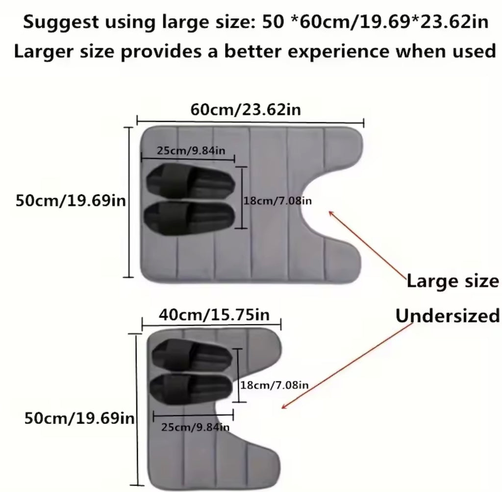 U-Shaped Memory Foam Toilet Mat