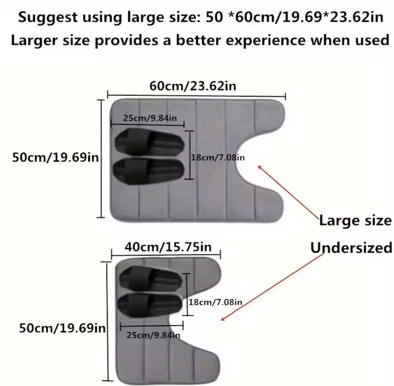 U-Shaped Memory Foam Toilet Mat
