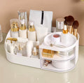 Table Makeup Storage Box Cosmetic Organizer with Drawers & Mirror Options