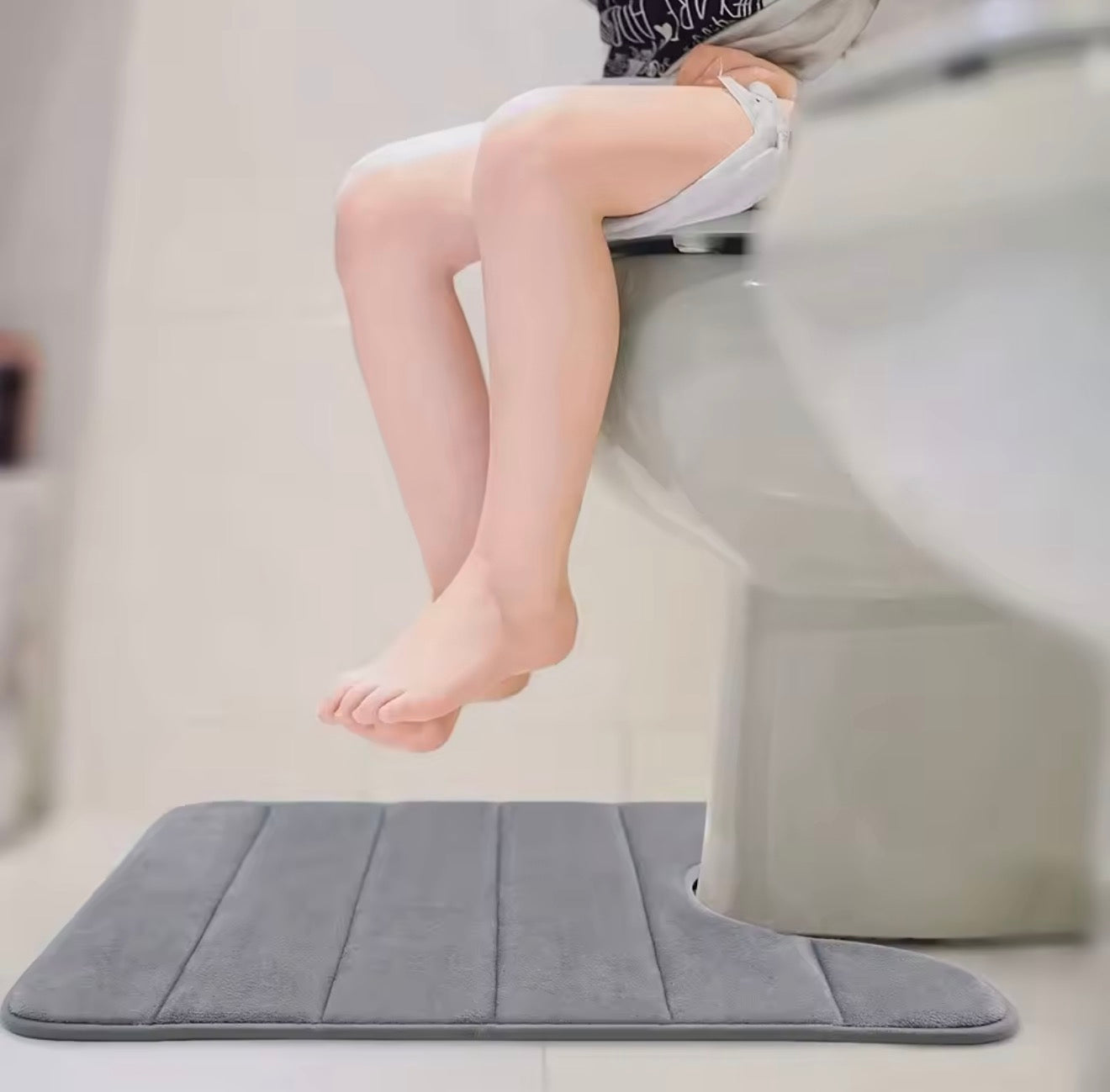 U-Shaped Memory Foam Toilet Mat