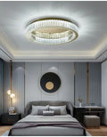 Modern Crystal Circle LED Ceiling Light – Dimmable Luxury Chandelier
