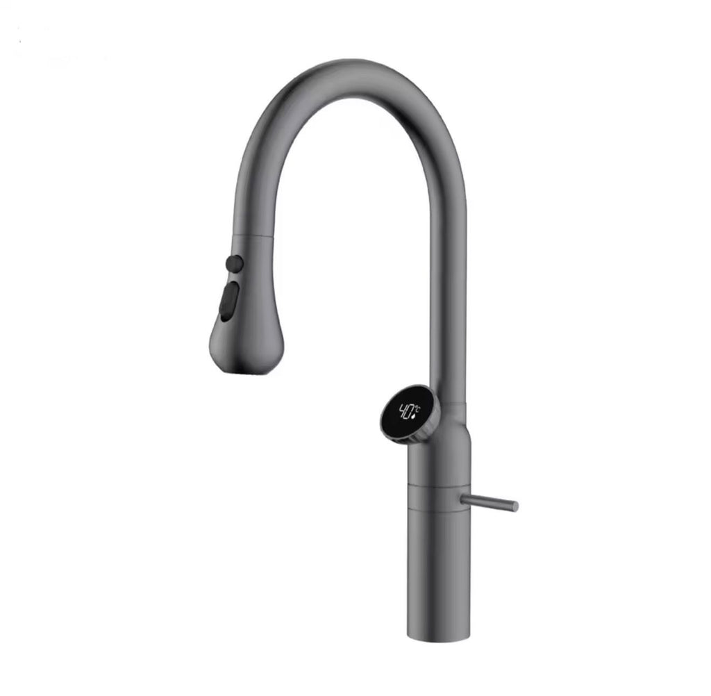 Pull-Down Kitchen Faucet – Modern Brass Mixer Tap with 3 Spray Modes