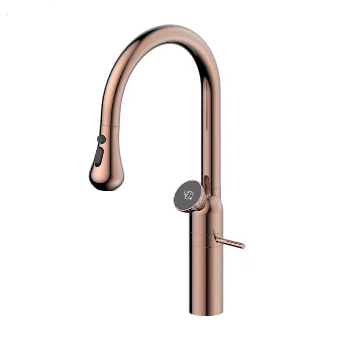 Pull-Down Kitchen Faucet – Modern Brass Mixer Tap with 3 Spray Modes