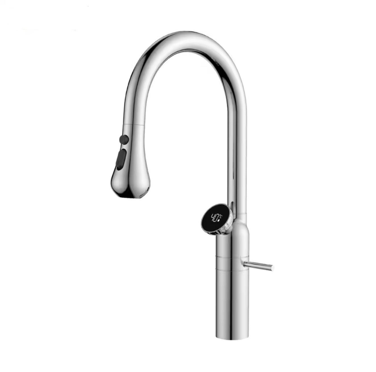 Pull-Down Kitchen Faucet – Modern Brass Mixer Tap with 3 Spray Modes