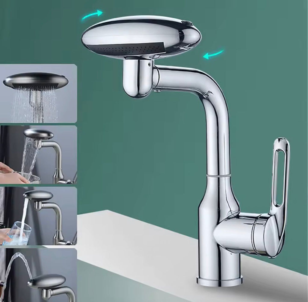Modern Single Handle Basin Faucet – Hot & Cold Water