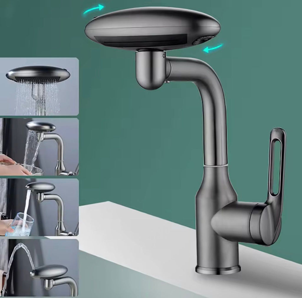 Modern Single Handle Basin Faucet – Hot & Cold Water