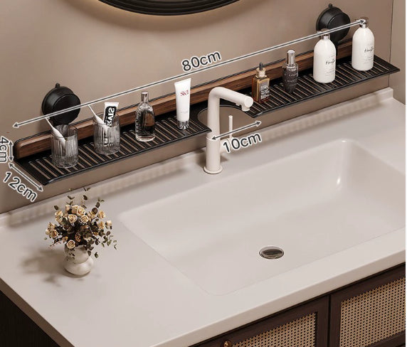 Drill-Free Wall-Mounted Bathroom Rack