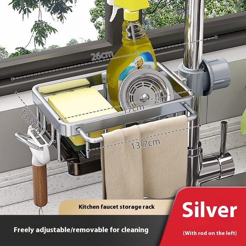 Kitchen Sink Storage Rack – Faucet Hanging Drain Basket