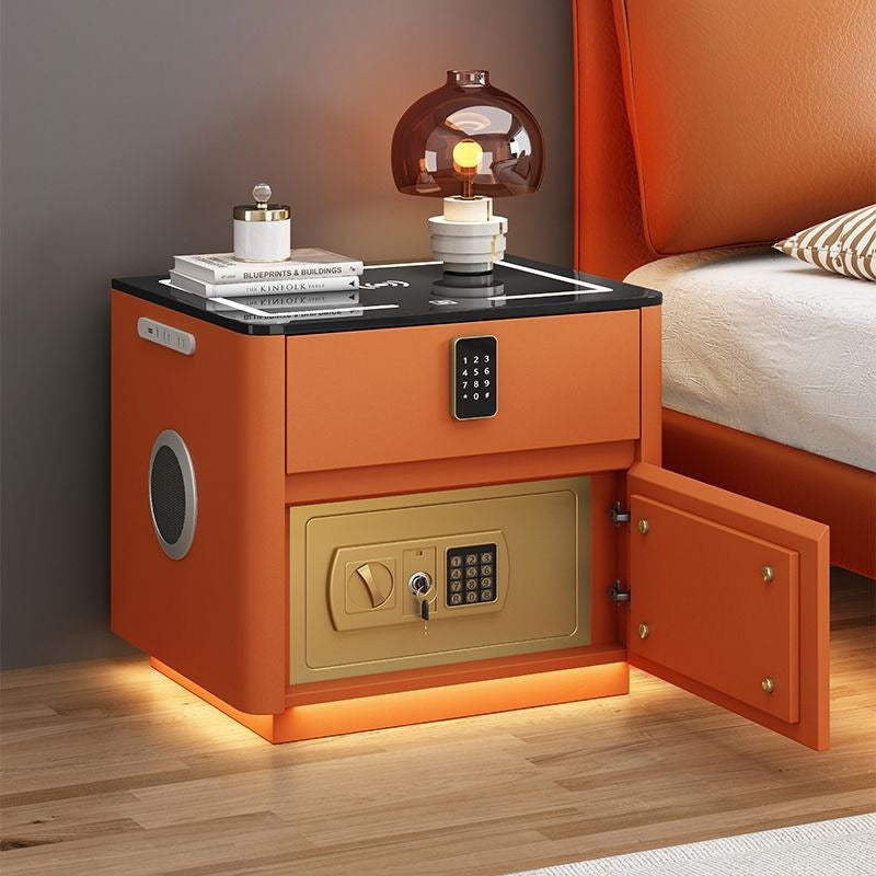 Smart Bedside Table with Safe & Wireless Charging