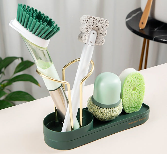 Kitchen Sink Storage Rack Sponge & Soap Drain Holder