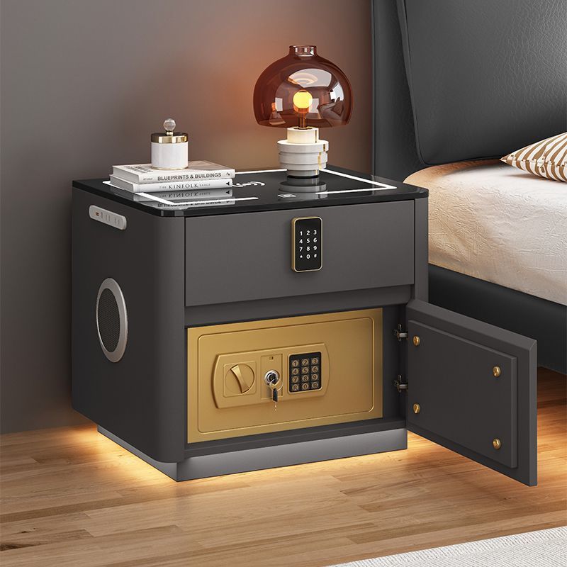 Smart Bedside Table with Safe & Wireless Charging