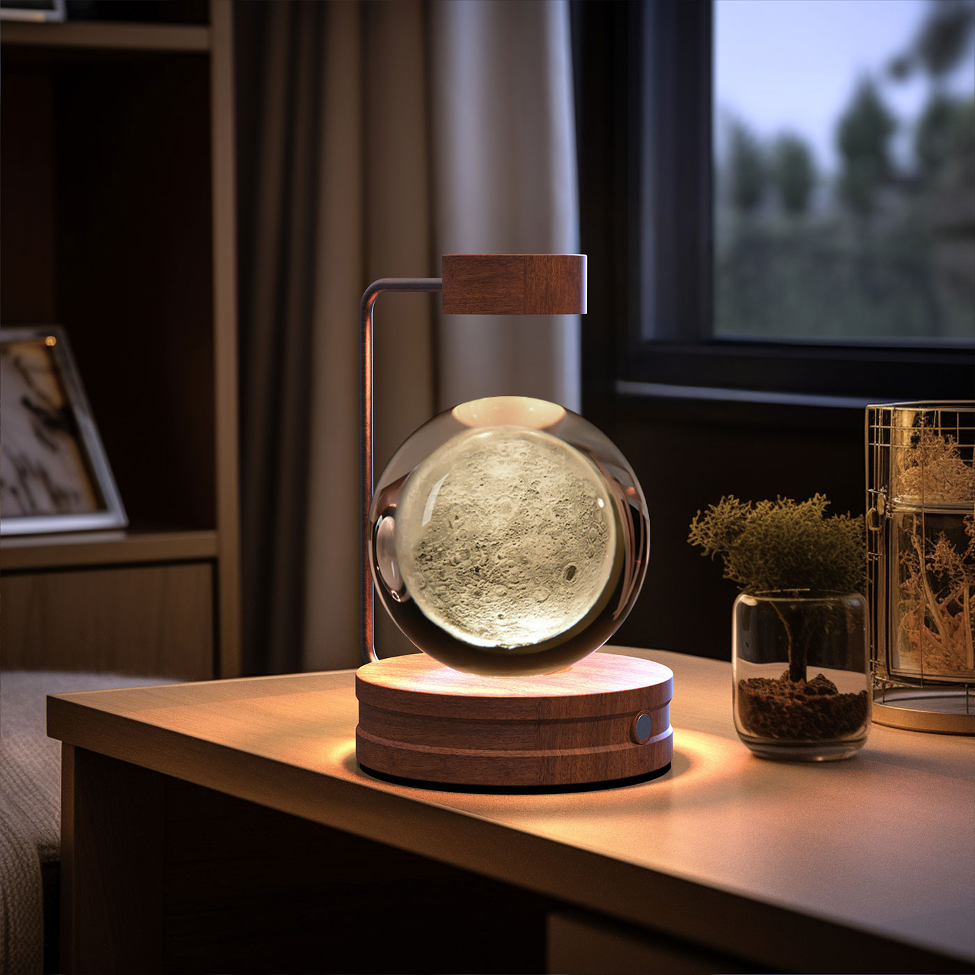 Crystal Ball Dinosaur Night Light Cosmic LED Bedside Lamp