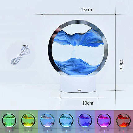 3D Quicksand Table Lamp – Moving Sand Art Bedside Light