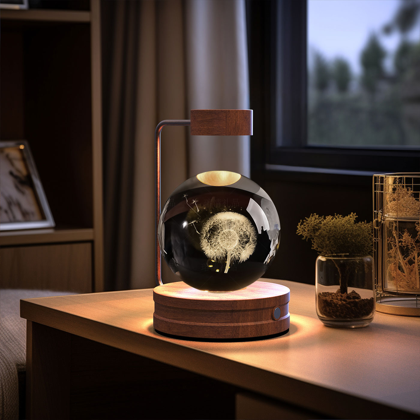 Crystal Ball Dinosaur Night Light Cosmic LED Bedside Lamp