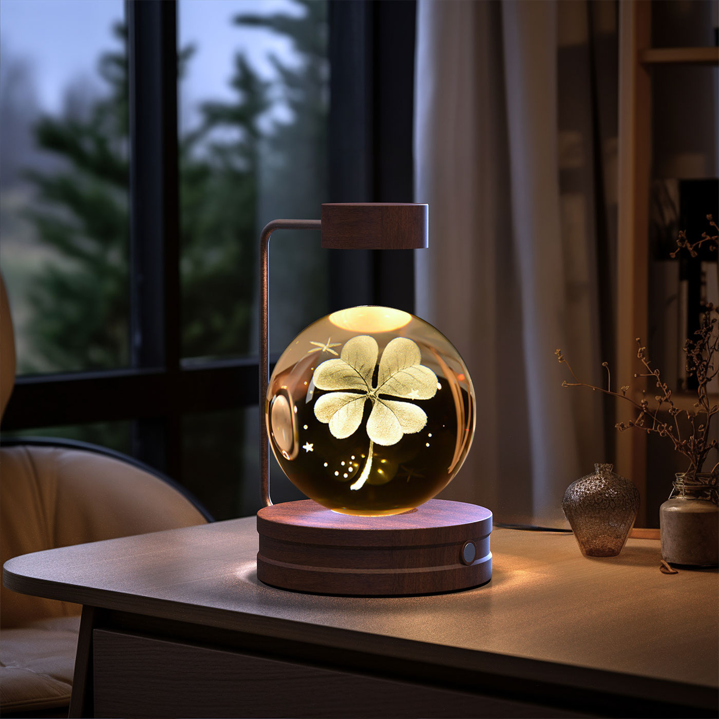 Crystal Ball Dinosaur Night Light Cosmic LED Bedside Lamp
