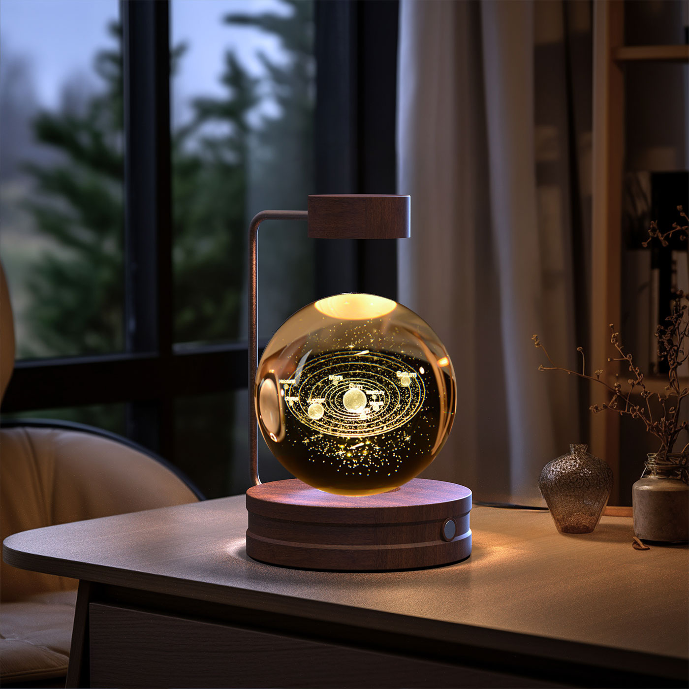 Crystal Ball Dinosaur Night Light Cosmic LED Bedside Lamp