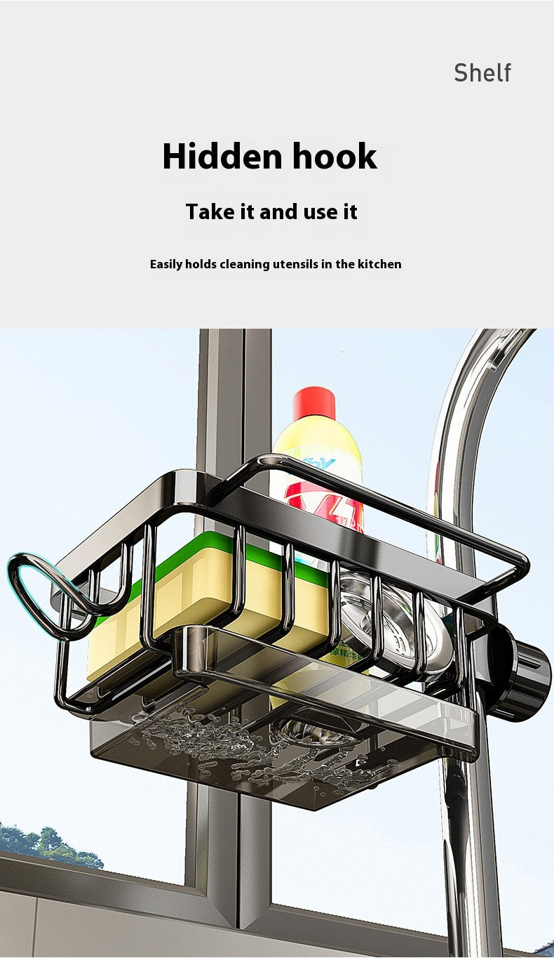Kitchen Sink Storage Rack – Faucet Hanging Drain Basket