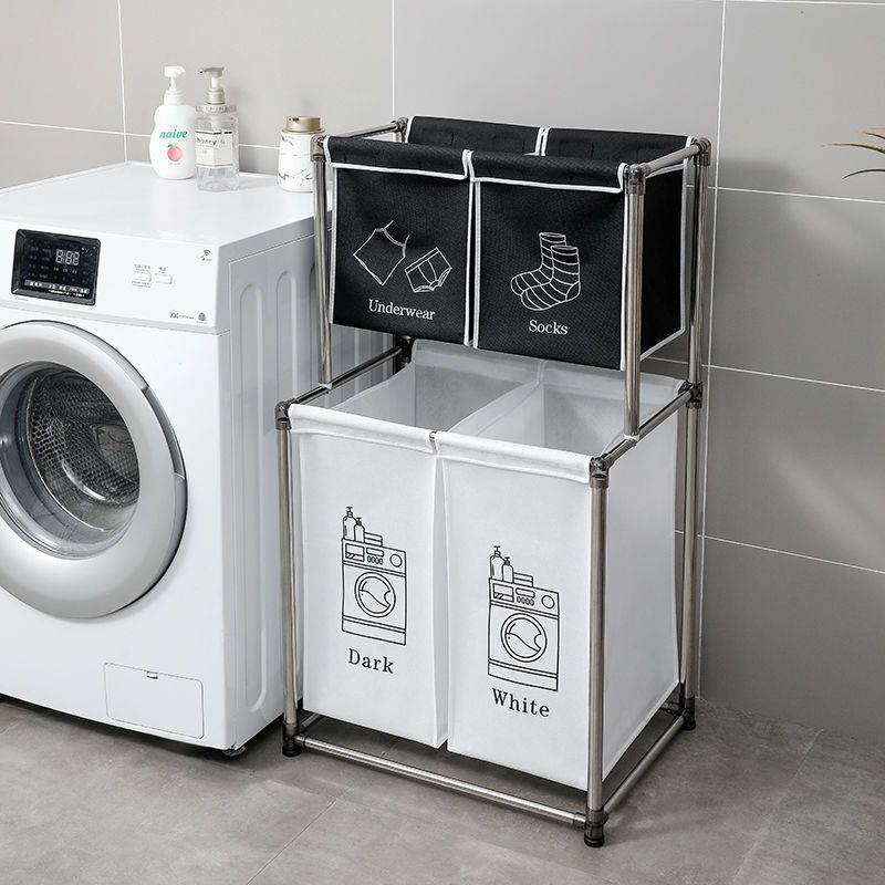Simple Multi-layer Bathroom Storage Dirty Clothes Basket