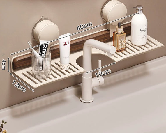 Drill-Free Wall-Mounted Bathroom Rack