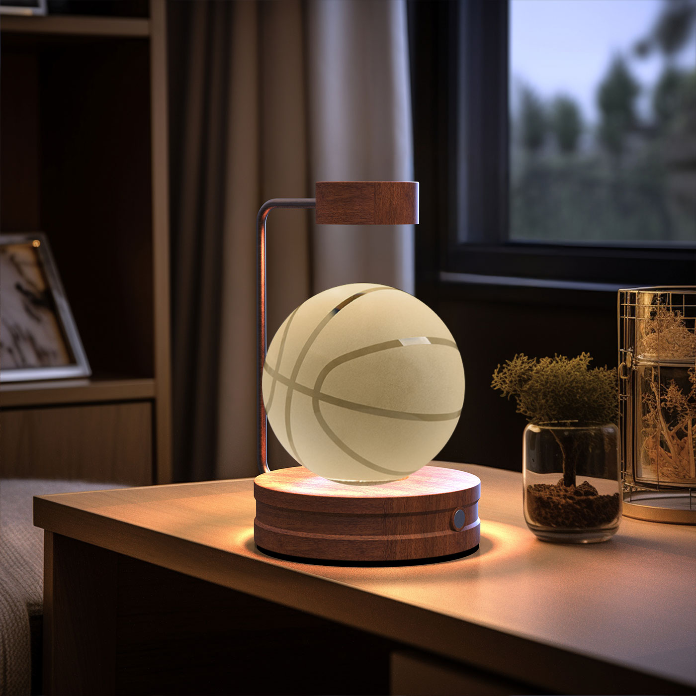 Crystal Ball Dinosaur Night Light Cosmic LED Bedside Lamp