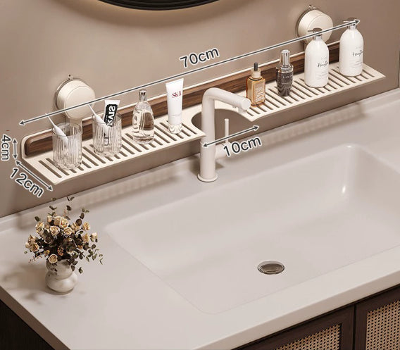 Drill-Free Wall-Mounted Bathroom Rack